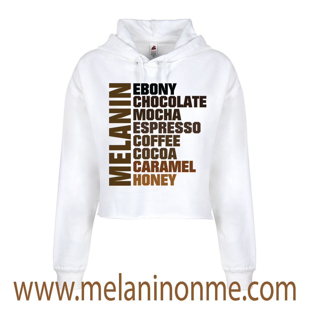 Melanin Ebony Crop Hoodie