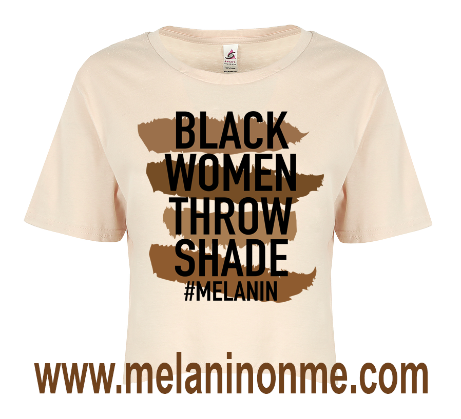 Black Women Throw Shade Crop Top