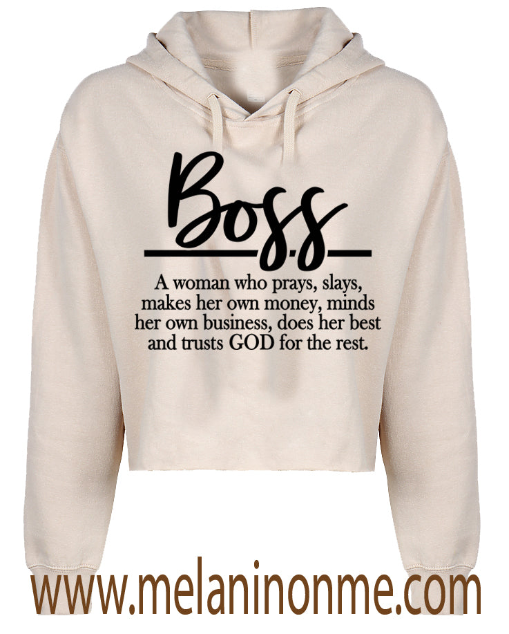 Boss Crop Hoodie