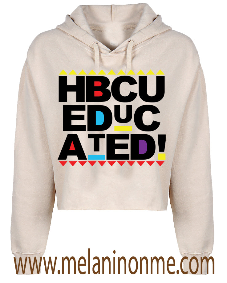 "HBCU Educated (Martin)" Crop Hoodie