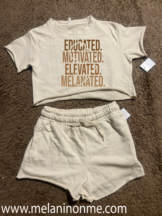 Educated Motivated Elevated Crop Set