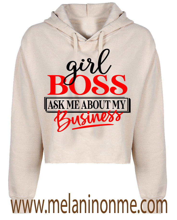 Girl Boss Crop Hoodie