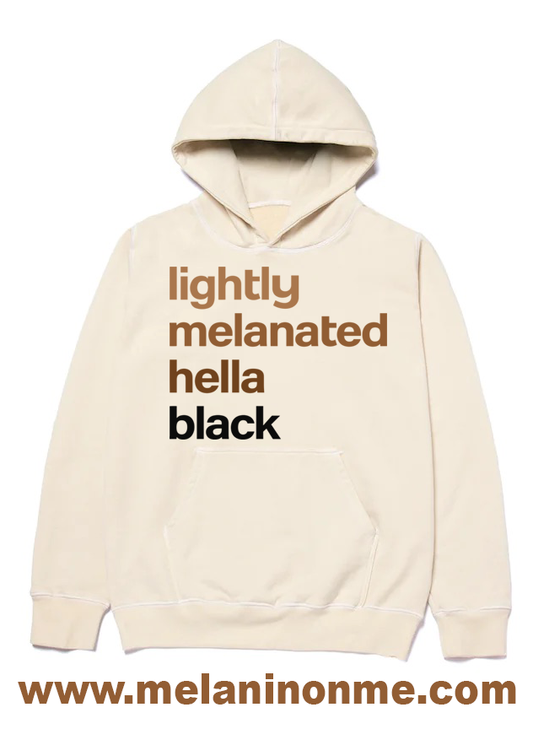 Lightly Melanted Hella Black Hoodie