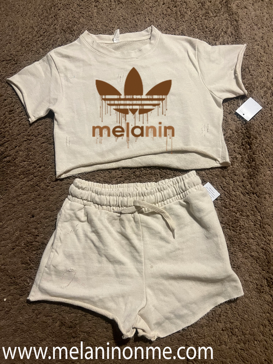 Melanin Adidas Crop Set
