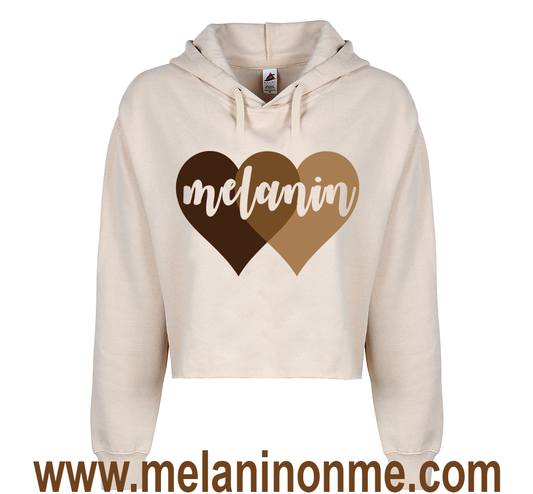 Melanin Heart Crop Hoodie