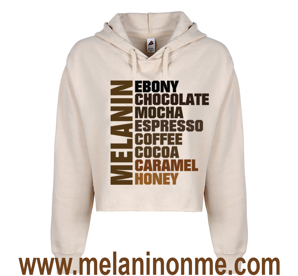 Melanin Ebony Crop Hoodie