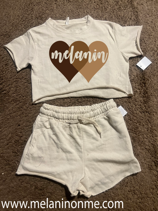 Melanin Hearts Crop Set