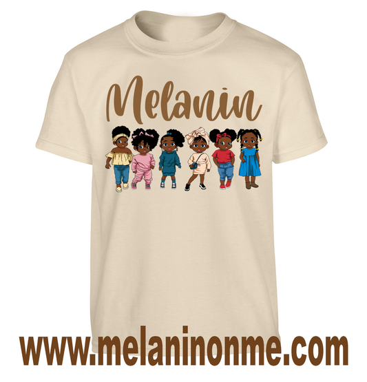Melanin Girls Kids Tshirt