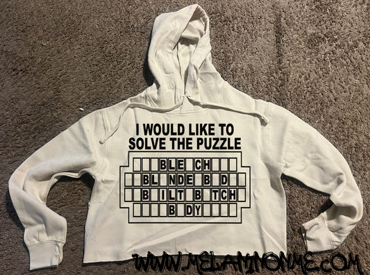 "I Would Like To Solve" Crop Hoodie