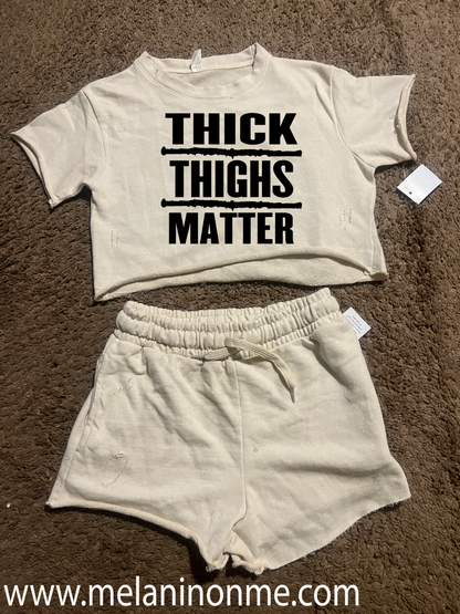 Thick Thighs Crop Set