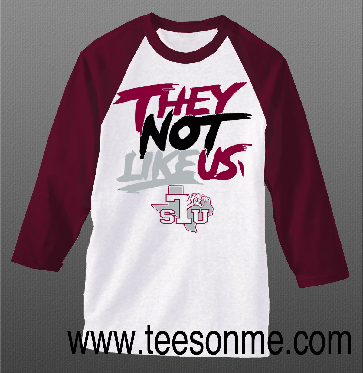 TSU they not like us baseball T-shirt